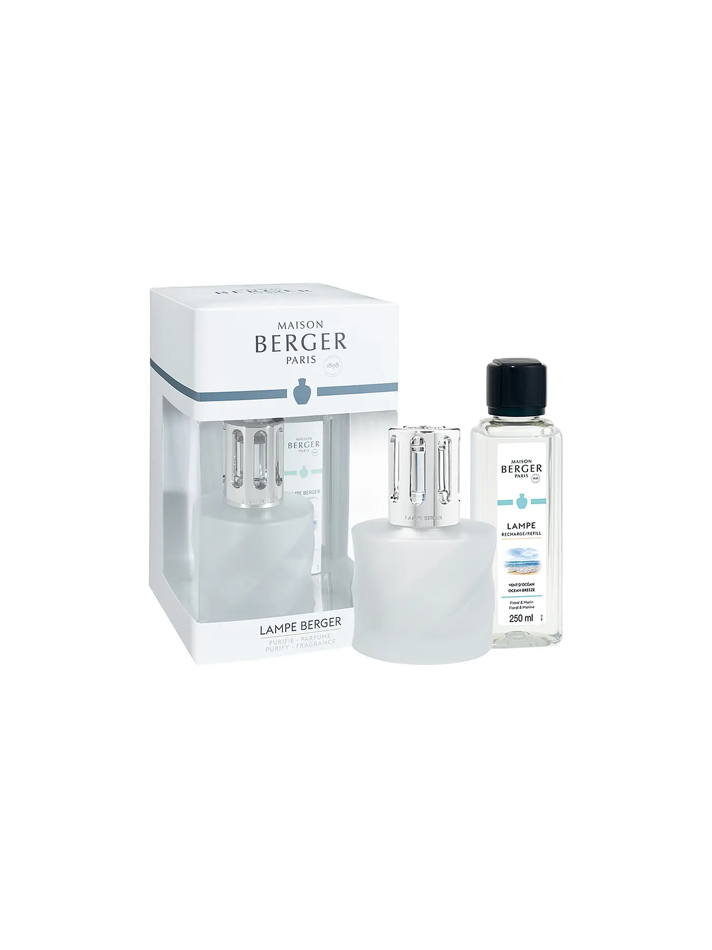 MAISON BERGER PARIS | Set Flacon Spirale Noire 250ml Velours d' Orient | hellgrau